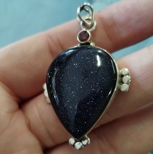 Blue Goldstone Pendant